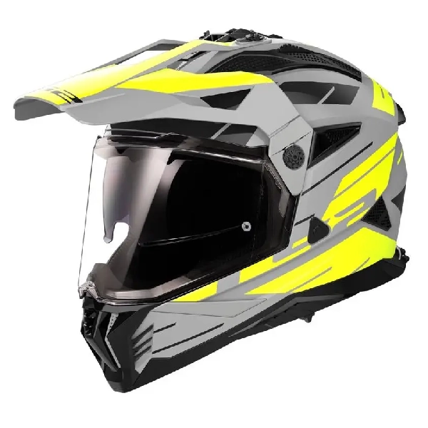 Мотошлем LS2 MX702 Pioneer 2 Namib Matt Grey Hi-Vis Yellow