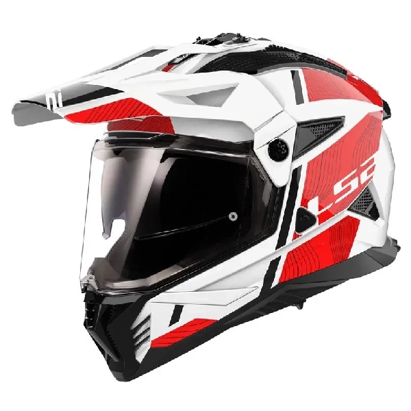 Мотошлем LS2 MX702 Pioneer 2 Hill White Red