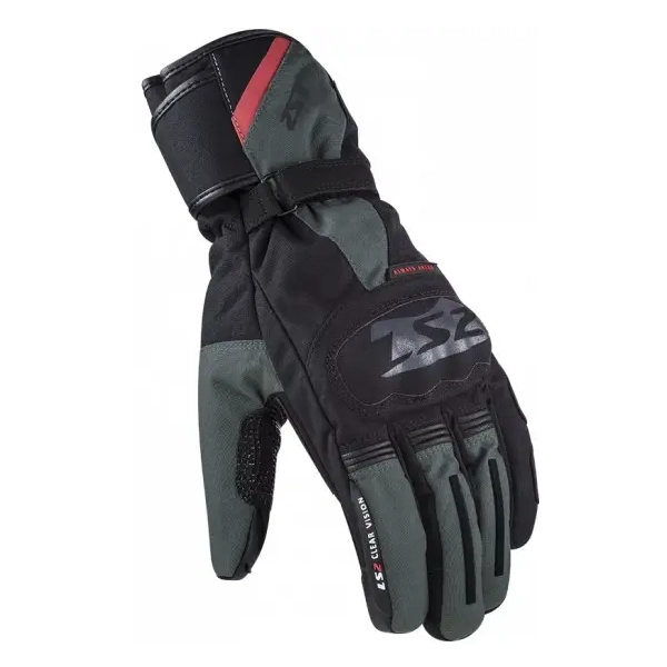 Мотоперчатки LS2 Snow Man Gloves Black Green