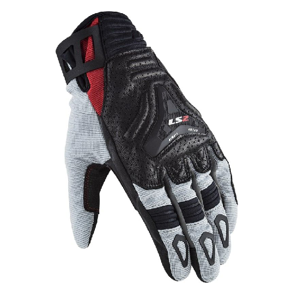 Мотоперчатки LS2 All Terrain Man Gloves Black Grey Red