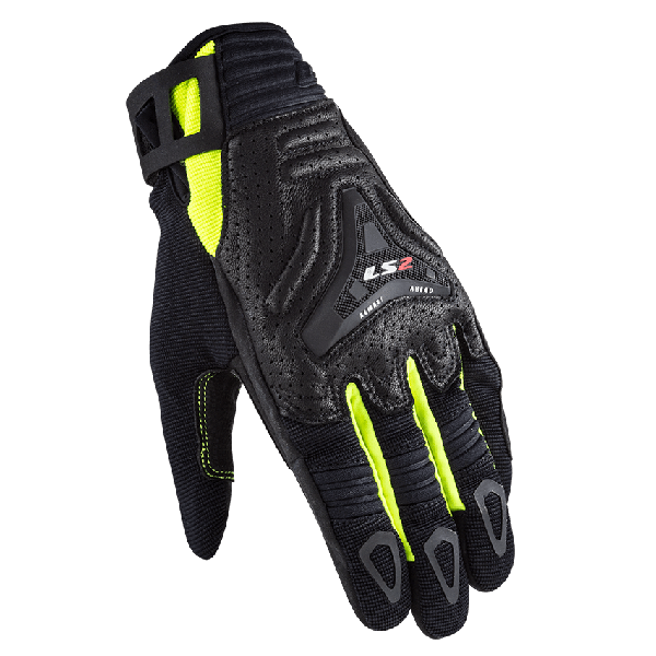 Мотоперчатки LS2 All Terrain Man Gloves Black Hi-Viz Yellow