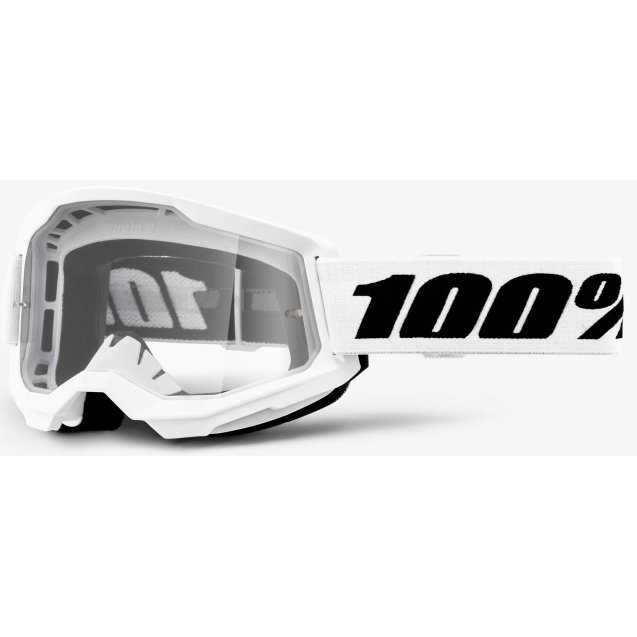 Очки 100% STRATA 2 Goggle [White], Clear Lens