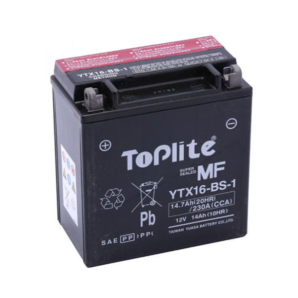 Аккумулятор TOPLITE YTX16-BS-1