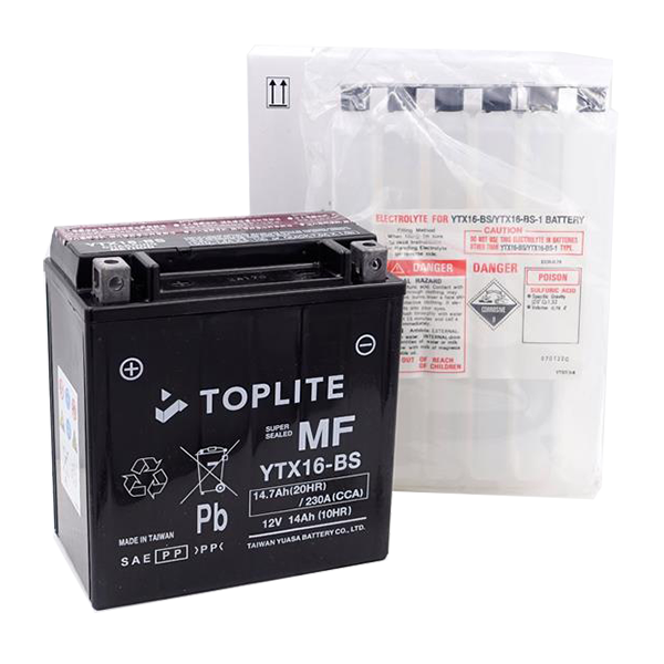 Аккумулятор TOPLITE YTX16-BS