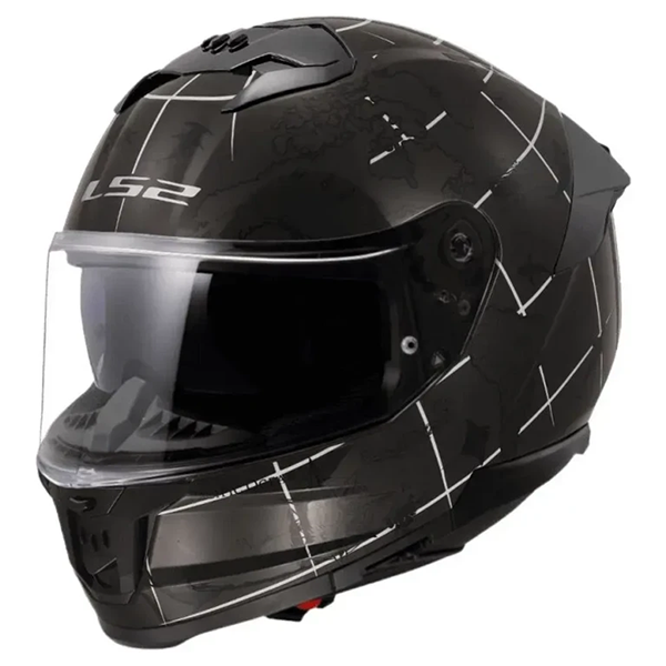 Мотошлем LS2 FF808 Stream 2 Worldmap Gloss Black 7C Black
