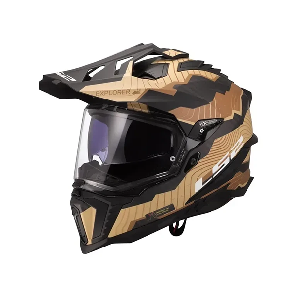Мотошлем LS2 MX701 Explorer C Trick Brown Sand