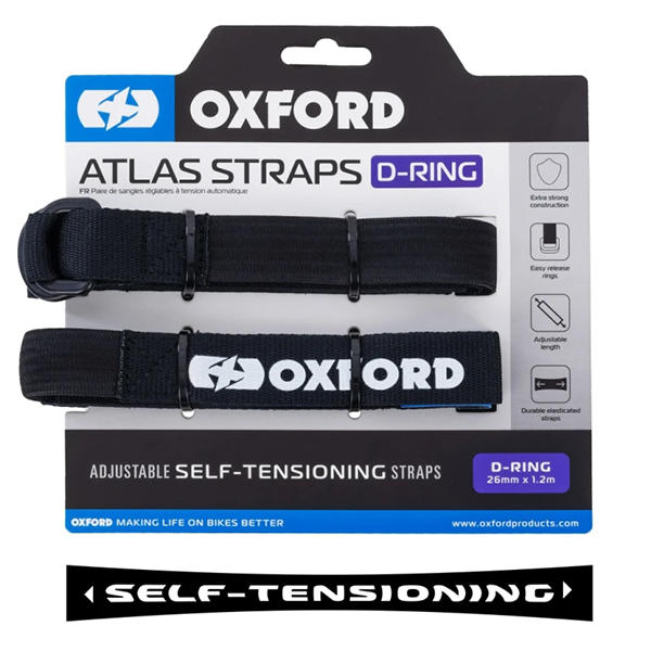 Ремни Oxford Atlas D-Ring 26mm x 1.2M Black (Pair)