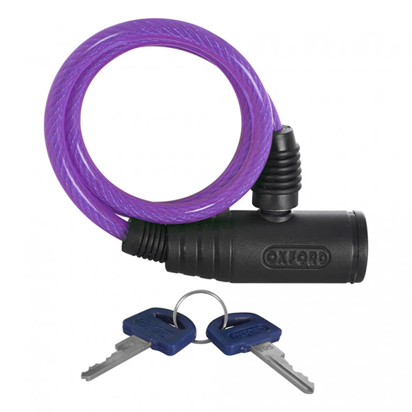 Трос противоугонный Oxford Bumper cable lock Purple