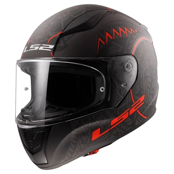 Мотошлем LS2 FF353 Rapid 2 Takaroa Matt Black 7C Red