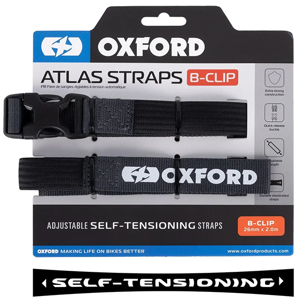 Ремни Oxford Atlas B-Clip 26mm x 2.0M Asphalt (Pair)