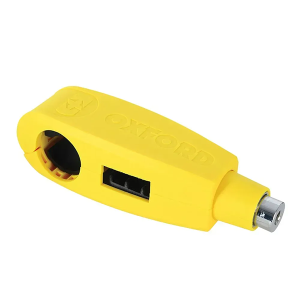 Замок-блокатор с сигнализацией Oxford LeverLock Yellow