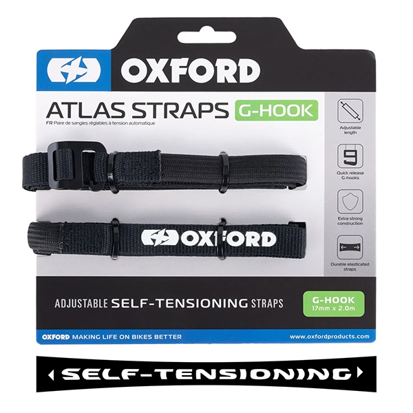 Ремни Oxford Atlas G-Hook 17mm x 2.0M Black (Pair)