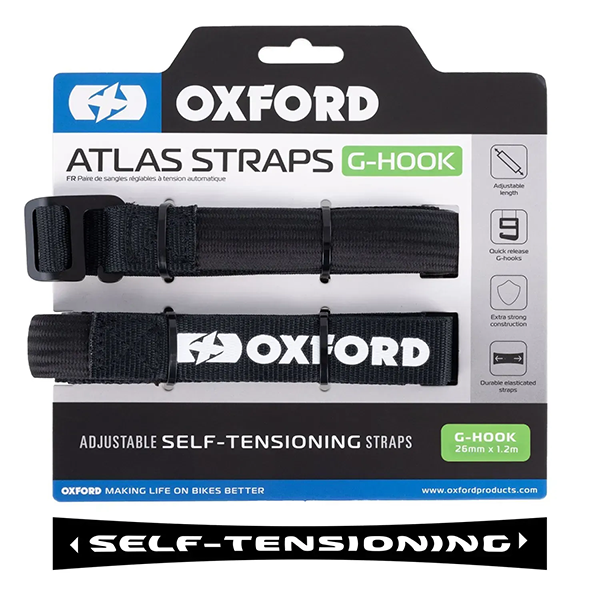 Ремни Oxford Atlas G-Hook 26mm x 1.2M Black (Pair)
