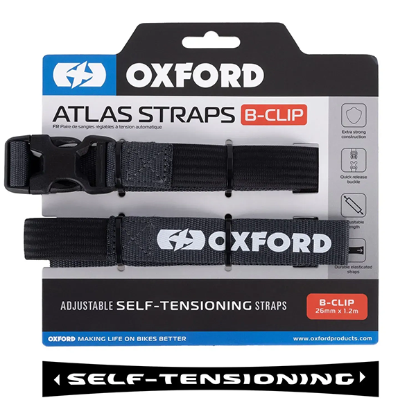 Ремни Oxford Atlas B-Clip 26mm x 1.2M Asphalt (Pair)