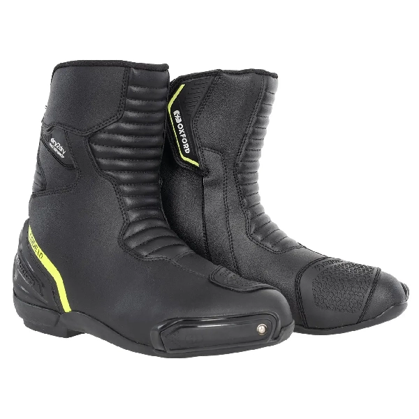 Мотоботы Oxford Code 1.0 Mid D2D MS Boot Blk/Flo Ylw