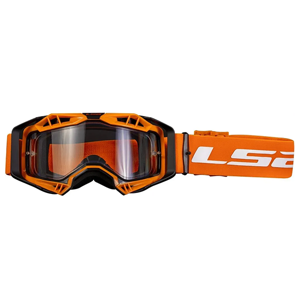 Очки LS2 Aura Enduro Series Goggle Black Hi-Vis Orange with Clear Visor