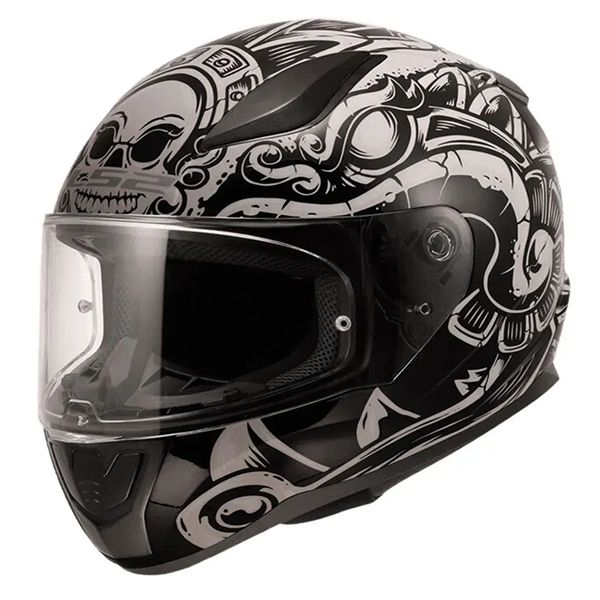 Мотошлем LS2 FF353 Rapid 2 Azteca Matt Cool Gray White