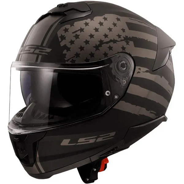 Мотошлем LS2 FF808 Stream 2 Flag Matt Black Grey