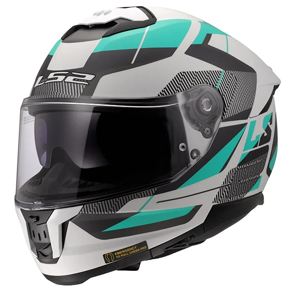 Мотошлем LS2 FF808 Stream 2 Road Cyan Light Grey