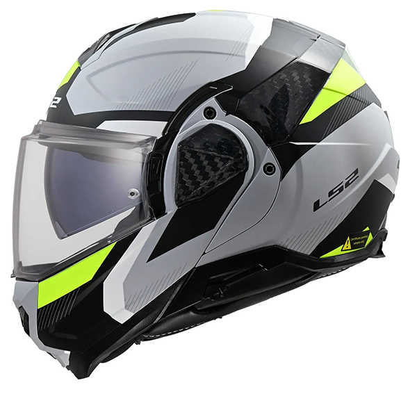 Мотошлем LS2 FF910 Advant 2 Triple Light Grey Hi-Viz Yellow