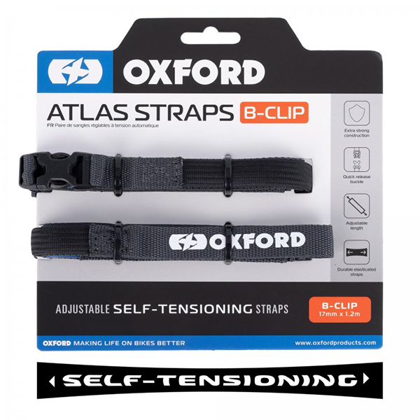 Ремни Oxford Atlas B-Clip 17mm x 1.2M Asphalt (Pair)
