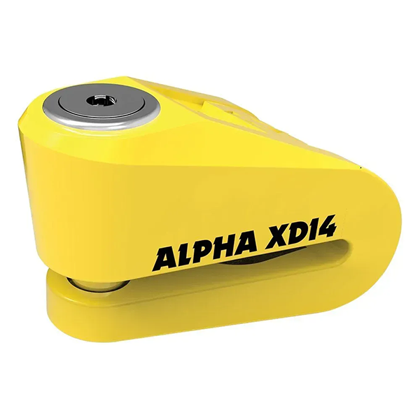 Замок с сигнализацией Oxford Alpha XD14 Disc Lock Yellow