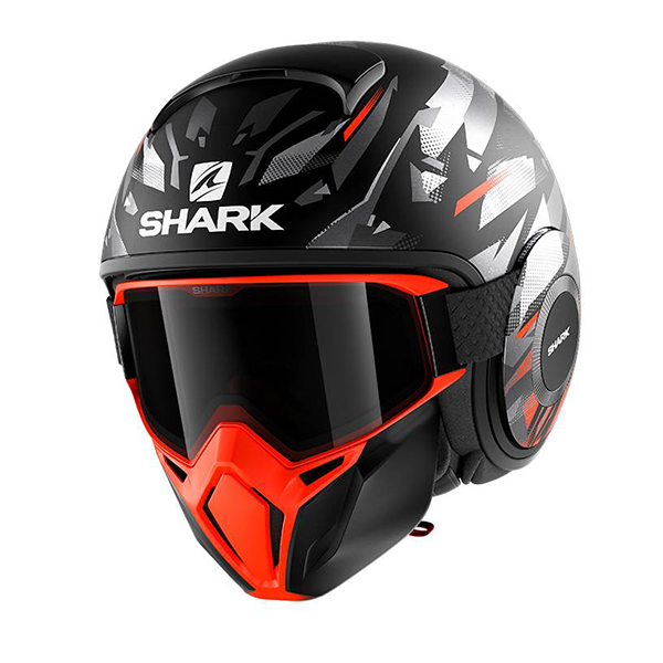 Шлем SHARK STREET DRAK KANHJI mat blackorangesilver