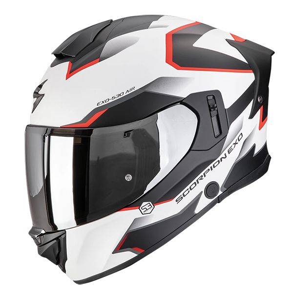 Шлем SCORPION EXO-530 AIR CLIP matt white/black/red
