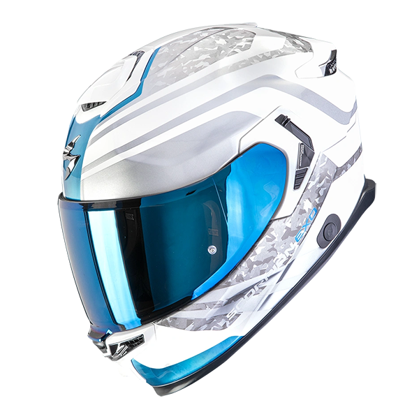 Шлем SCORPION EXO-GT SP AIR ARTEN white/blue